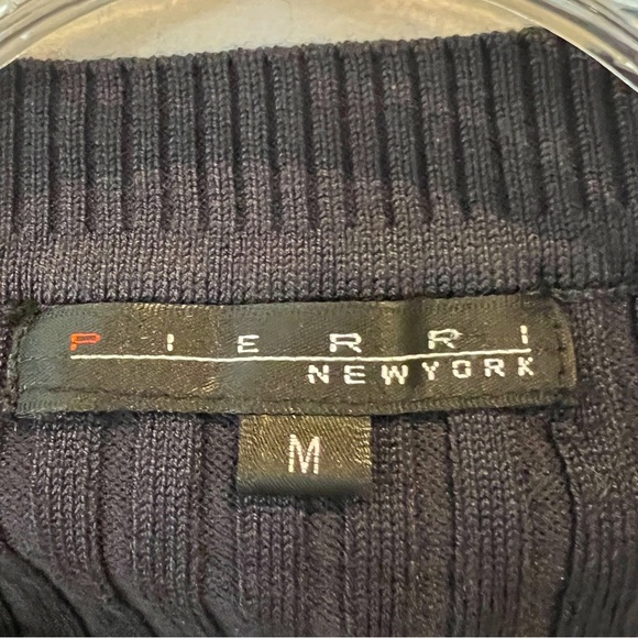Pierri New York Navy button down cardigan long sleeve sweater. Womens Medium - Picture 3 of 6